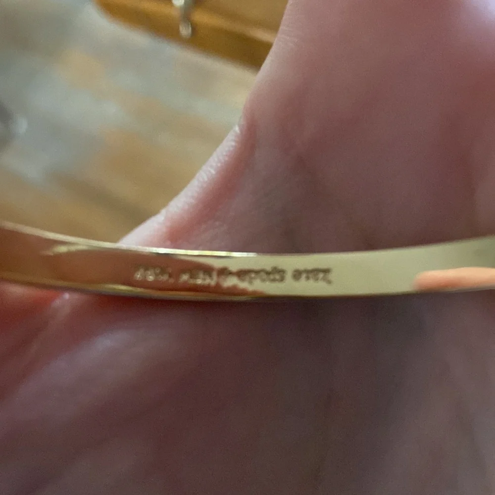 kate spade Gold and Black Enamel Heart Hinge Bracelet